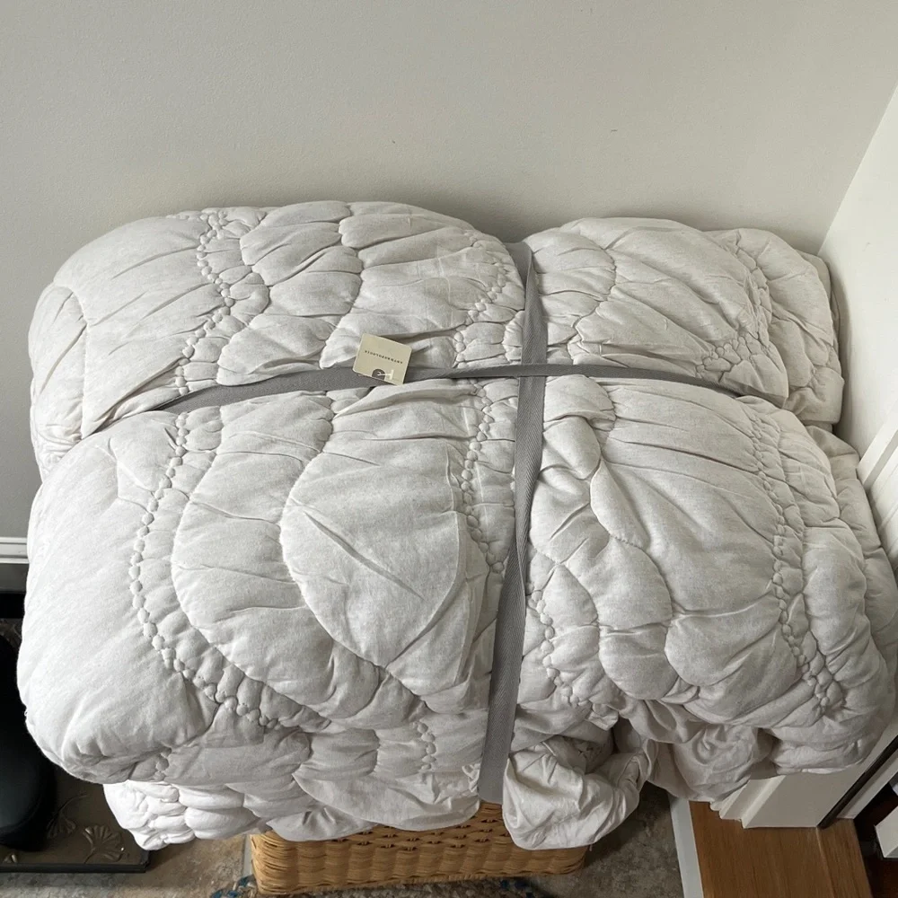 Anthropologie Brooke Heathered Jersey Cotton Quilt NWT